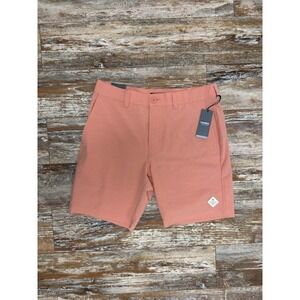 Mens Travis Mathew Tech Chino Shorts Size 32 New With Tags Pink Golf Stretch